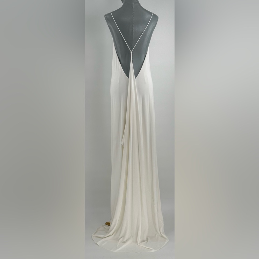 🆕 RAT & BOA 🧿 NWOT Amora Back Draped Jersey Dress, White - Sz M - Picture 8 of 16